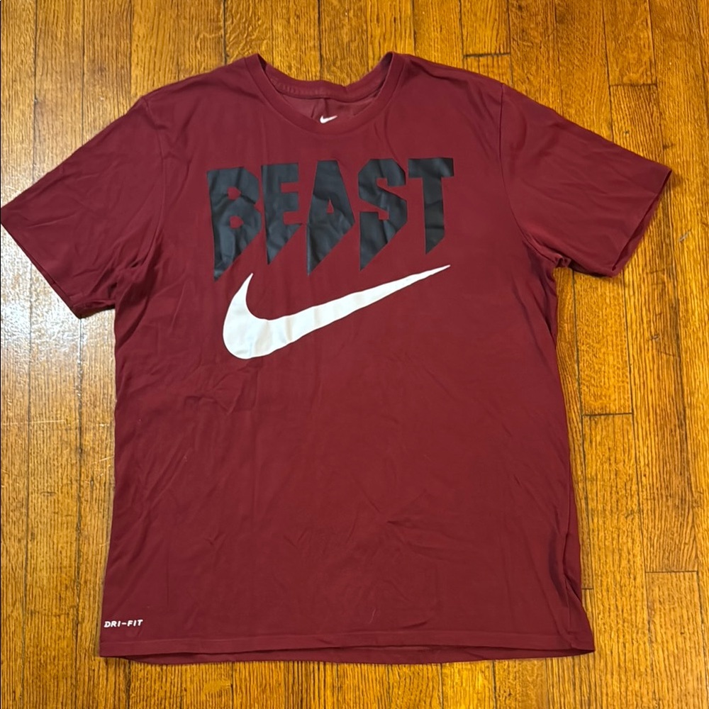 Nike Men's Burgundy 'Beast' Graphic Tee